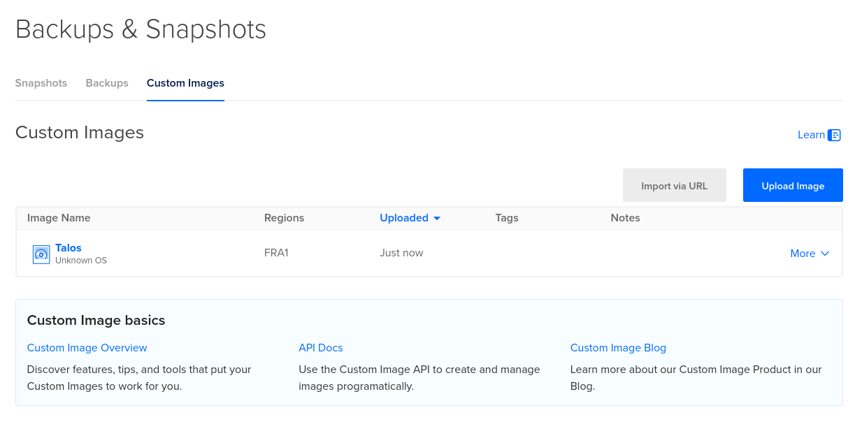 Digital Ocean Talos Image